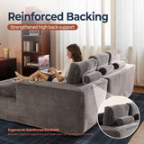 OVIOS 105" Modular L-Shape Sectional Sofa with Chaise, Deep Seat Cloud Couch
